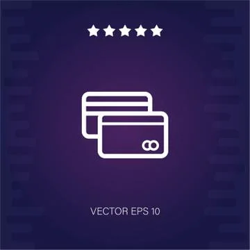 Credit card vector icon Illustrazione stock