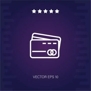 Credit card vector icon Stock Illustration