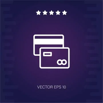 Credit card vector icon Stock Illustration
