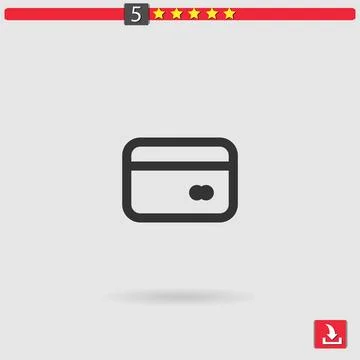 Credit card vector icon Stock Illustration