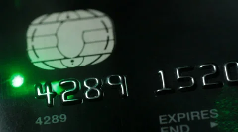 Credit card wit laser Stock Footage 39304448