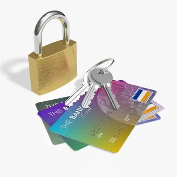 Credit cards and security Stock Illustration