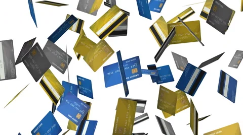Credit Cards Animation  - 4K Resolution Ultra HD Stock Footage 43965581