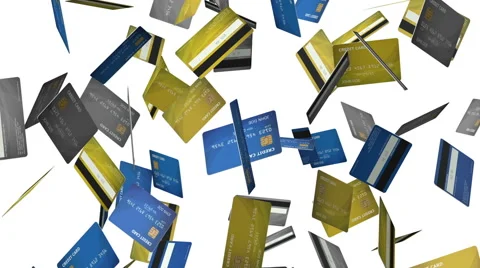 Credit Cards Animation Stock Footage 43965553