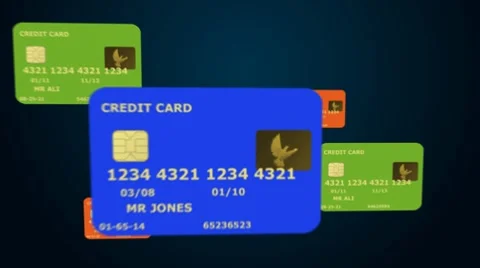 Credit cards Stock Footage 8549866