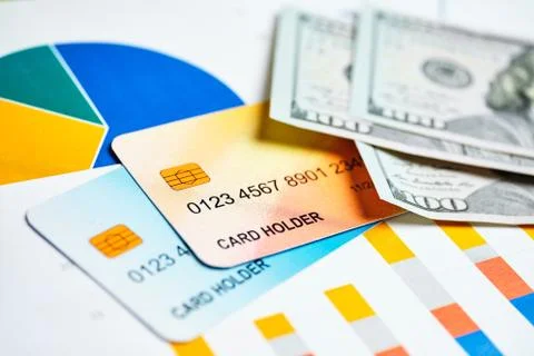 Credit Cards Growth Concept with Banking Products Demand Stock Photos