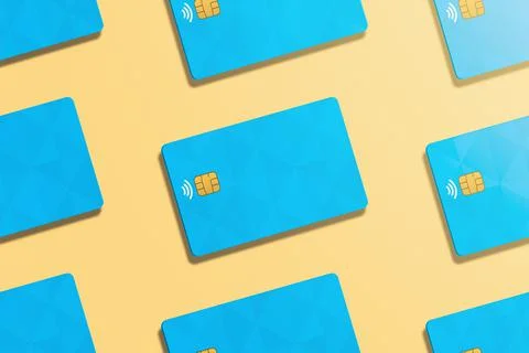 Credit cards pattern for mockup. Stock Illustration