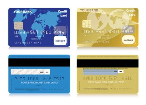 Credit cards samples vector illustration Stock Illustration