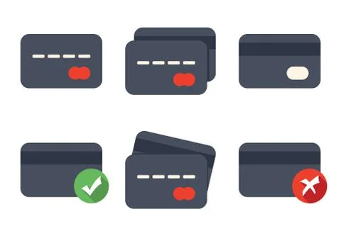 Credit cards set Stock Illustration