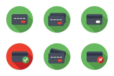 Credit cards set Stock Illustration