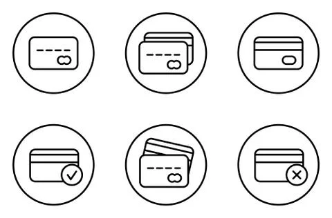 Credit cards set Stock Illustration