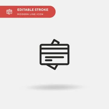 Credit Cards Simple vector icon. Illustration symbol design template for web  Stock Illustration
