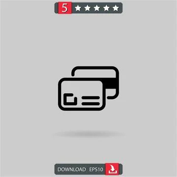 Credit cards vector icon Stock Illustration