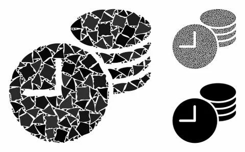 Credit Composition Icon of Bumpy Parts Stock Illustration