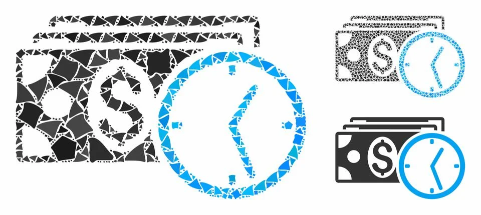 Credit Composition Icon of Trembly Elements Illustrazione stock