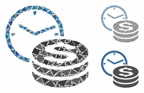 Credit Composition Icon of Unequal Elements Illustrazione stock