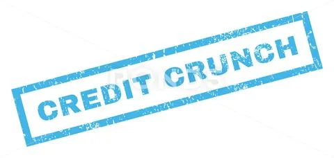 Credit Crunch Rubber Stamp Stock Illustration
