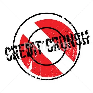 Credit Crunch rubber stamp Stock Illustration