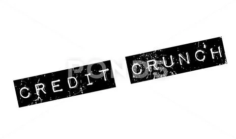 Credit Crunch rubber stamp Stock Illustration