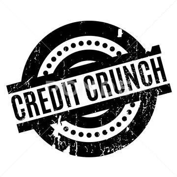 Credit Crunch rubber stamp Stock Illustration
