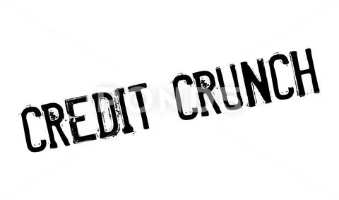 Credit Crunch rubber stamp Stock Illustration