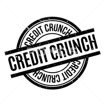 Credit Crunch rubber stamp Stock Illustration