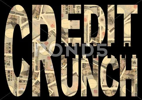 Credit crunch with yen Stock Illustration