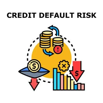Credit default risk concept vector illustration 스톡 일러스트