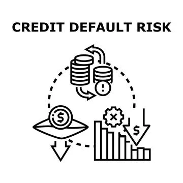 Credit default risk concept vector illustration Illustrazione stock