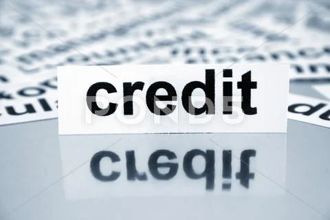 Credit letters Stock Photos