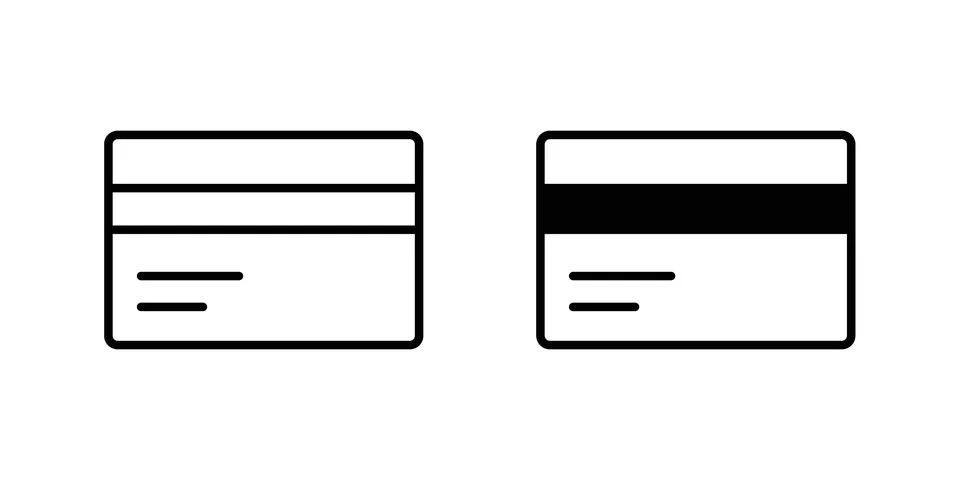 Credit limit icon vector template set in black Stock Illustration