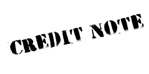 Credit Note rubber stamp Stock Illustration