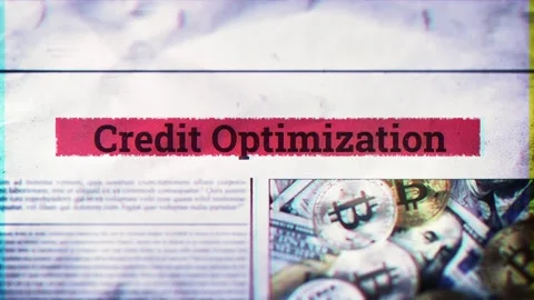 Credit Optimization Title on Digital Newspaper Video stock 317054825