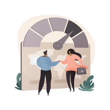 Credit rating abstract concept vector illustration. Stock Illustration