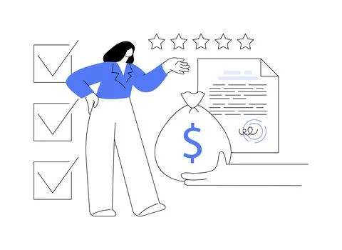 Credit rating abstract concept vector illustration. イラスト素材