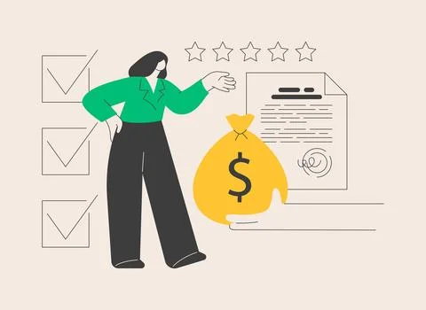 Credit rating abstract concept vector illustration. Stock Illustration
