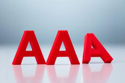 Credit Rating Decrease Concept 스톡 사진