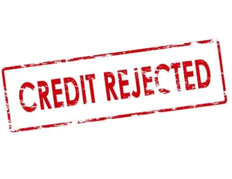 Credit rejected Stock Illustration