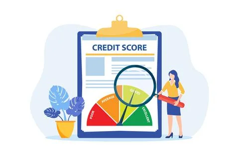 Credit report document concept. Stock Illustration