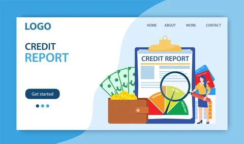 Credit report document concept. Stock Illustration