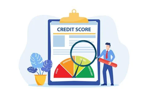 Credit report document concept. Stock Illustration