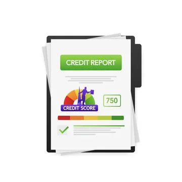 Credit score concept icon. Document concept.Vector illustration design Stockillustratie