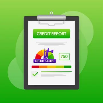 Credit score concept icon. Document concept.Vector illustration design Stockillustratie