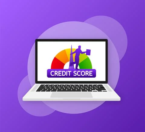 Credit score concept icon. Document concept.Vector illustration design 库存插图