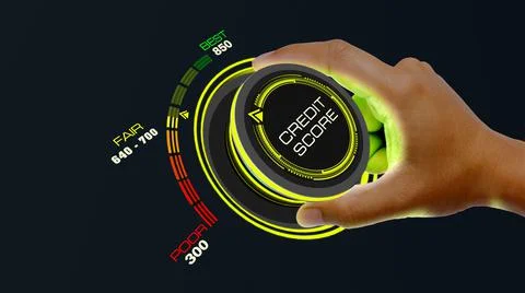 Credit Score Concept Illustrazione stock