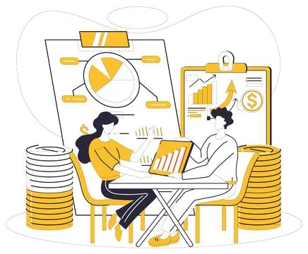 Credit score. Currency flows smoothly through veins economy when guided by .. Stock Illustration