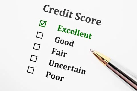 Credit score form. Stock Photos