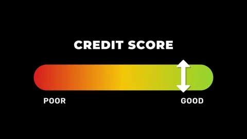 Credit Score Progress Bar Reaching Good Level Animation Stock Footage 313460085