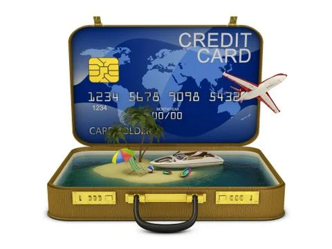 Credit suitcase Stock Illustration