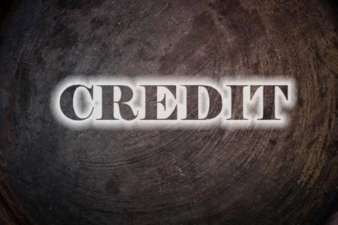 Credit text on background Stock Illustration
